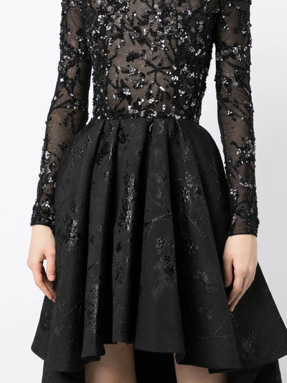 brocade beaded dress