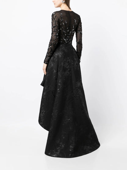 brocade beaded dress