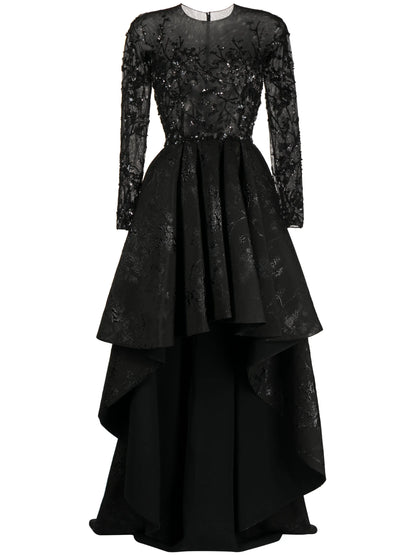 brocade beaded dress