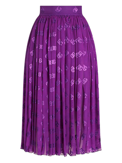 Dolce & Gabbana logo-print midi skirt