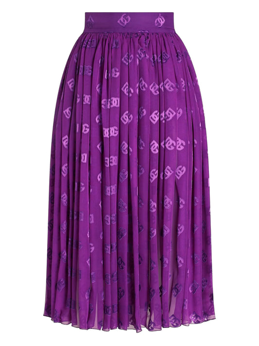 Dolce & Gabbana logo-print midi skirt