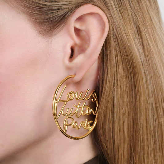 LV Script Earrings