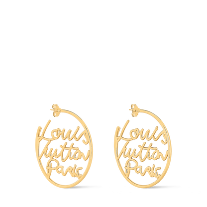 LV Script Earrings