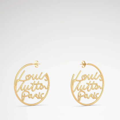 LV Script Earrings
