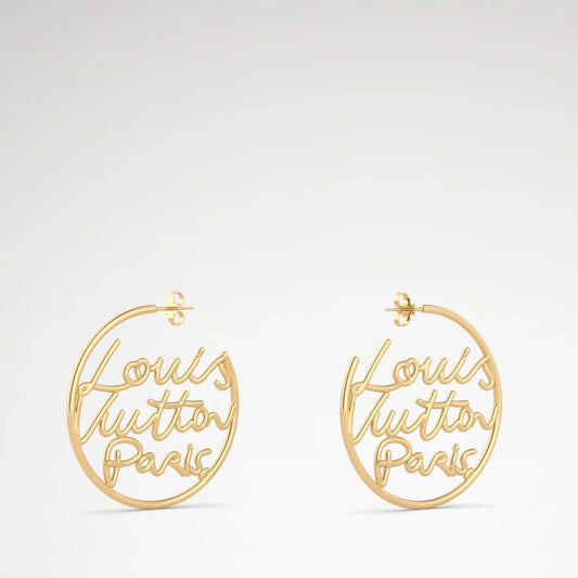 LV Script Earrings